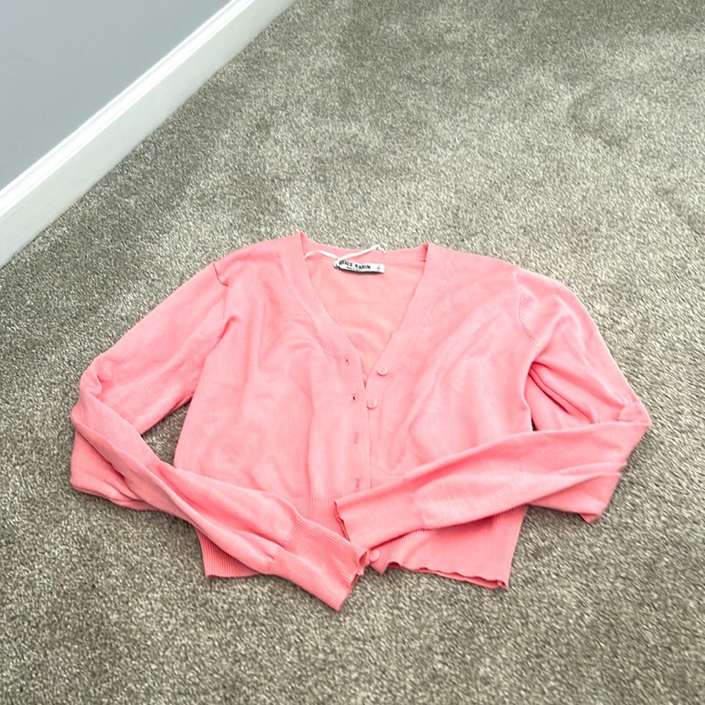 Brand new size small pink mini cardigan
